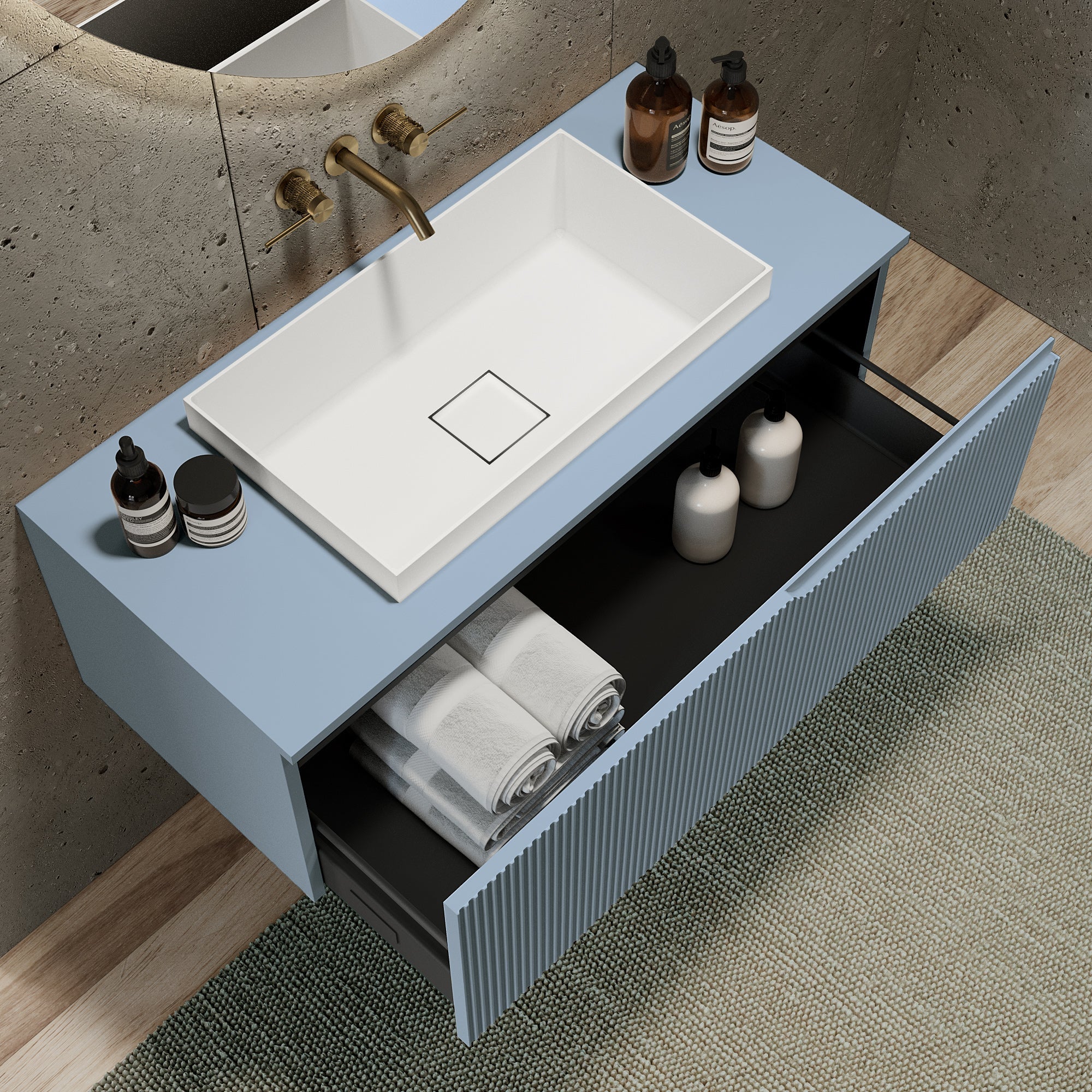 Composizione 3 pezzi EUPORIA-36 | Azzurro tiffany