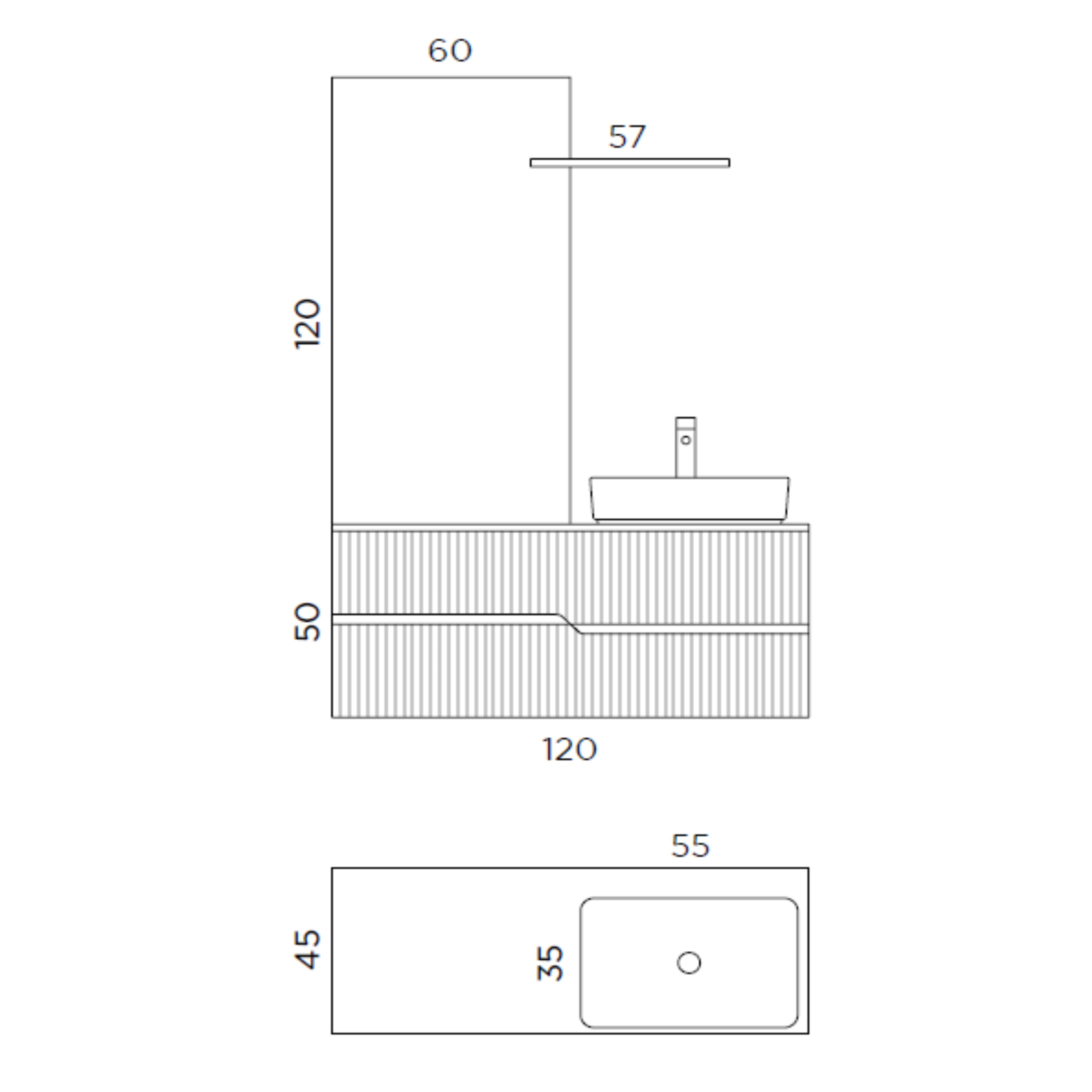 Composizione 4 pezzi EUPORIA-51 | Rovere rio