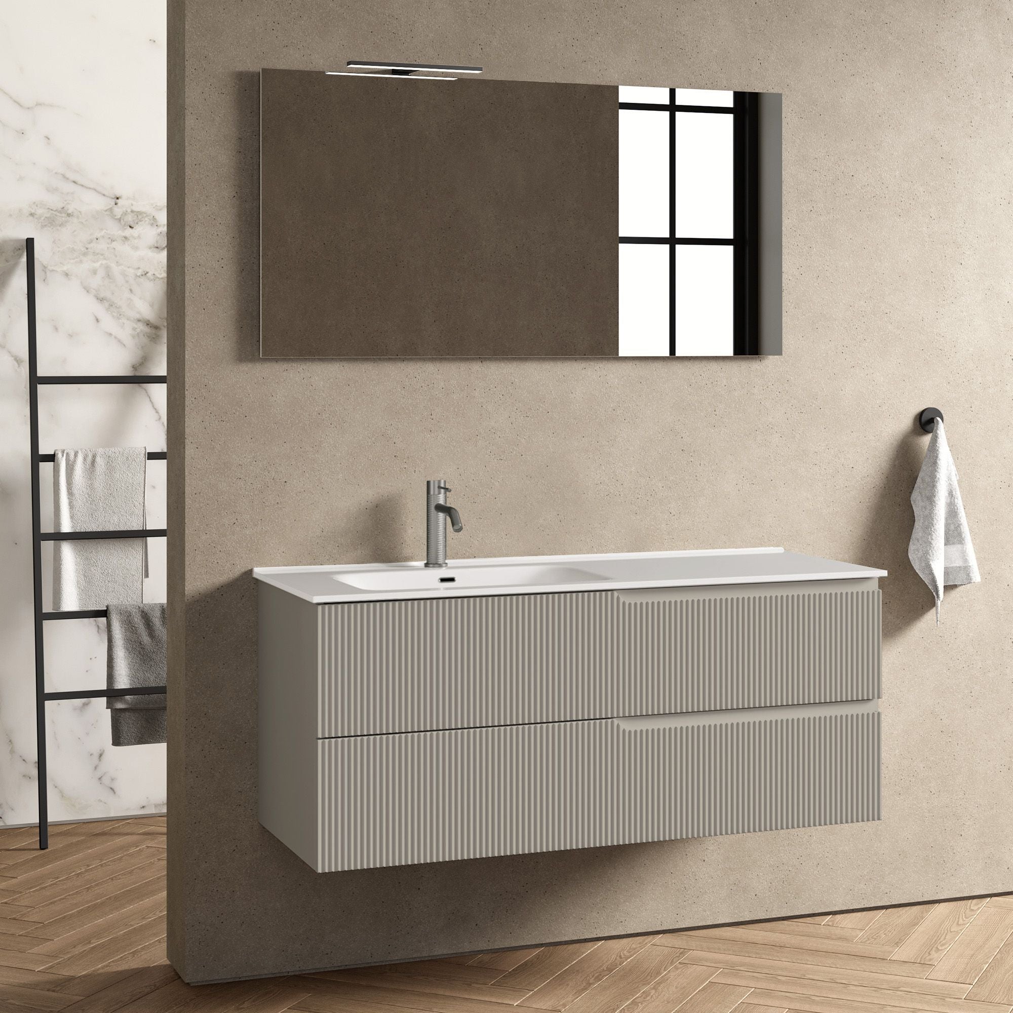 Composizione vasca SX EUPORIA-542 | Tortora