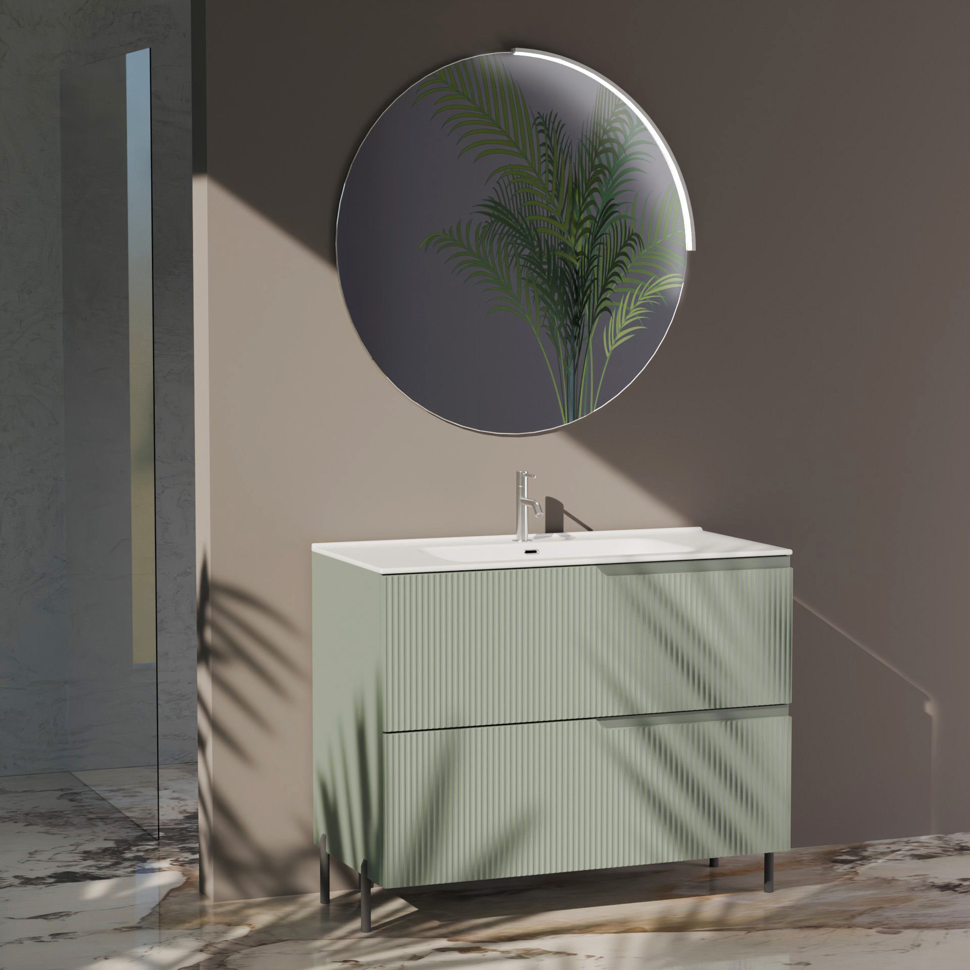Composizione a terra EUPORIA-74 | Verde salvia